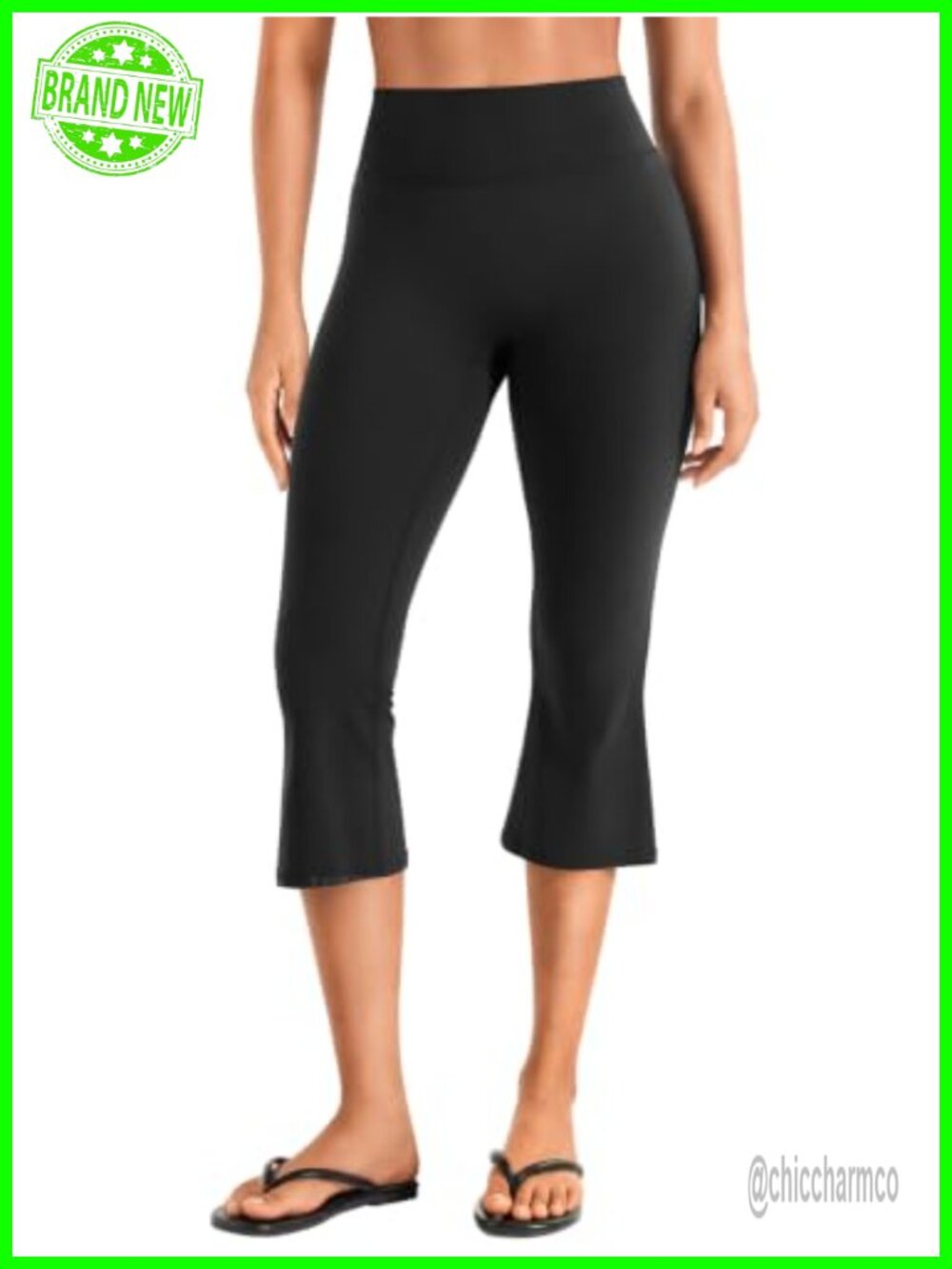Capri Flare Leggings Workout Slim Bootcut Cropped Flare Pants
